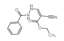 Benzoicacid, 2-(2-cyano-3-ethoxy-3-oxo-1-propen-1-yl)hydrazide structure
