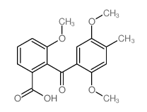 2-(2,5-dimethoxy-4-methyl-benzoyl)-3-methoxy-benzoic acid structure