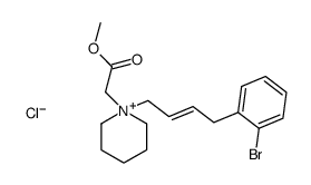 methyl 2-[1-[(E)-4-(2-bromophenyl)but-2-enyl]piperidin-1-ium-1-yl]acetate,chloride Structure