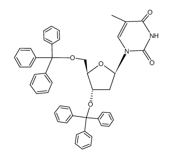 3′,5′-di-O-trityl-thymidine Structure