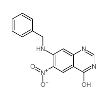 7-(benzylamino)-6-nitro-1H-quinazolin-4-one structure