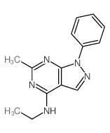 N-ethyl-3-methyl-9-phenyl-2,4,8,9-tetrazabicyclo[4.3.0]nona-1,3,5,7-tetraen-5-amine picture