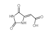 Acetic acid,2-(2,5-dioxo-4-imidazolidinylidene)-结构式