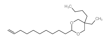 5-butyl-2-dec-9-enyl-5-ethyl-1,3-dioxane Structure