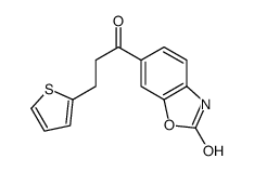 6-(3-thiophen-2-ylpropanoyl)-3H-1,3-benzoxazol-2-one结构式