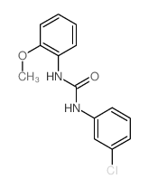 N-(3-氯苯基 )-n’-(2-甲氧基苯基 )脲结构式