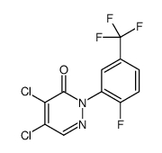 4,5-dichloro-2-[2-fluoro-5-(trifluoromethyl)phenyl]pyridazin-3-one Structure