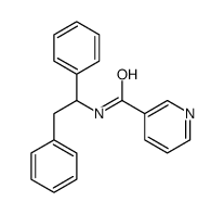 N-(1,2-diphenylethyl)nicotinamide结构式