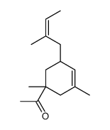 1-[1,3-dimethyl-5-(2-methylbut-2-enyl)cyclohex-3-en-1-yl]ethanone Structure