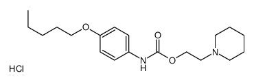 2-piperidin-1-ium-1-ylethyl N-(4-pentoxyphenyl)carbamate,chloride Structure