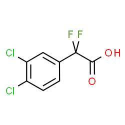 2-(3,4-二氯苯基)-2,2-二氟乙酸结构式