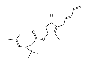 2,2-Dimethyl-3-(2-methyl-1-propenyl)cyclopropane-1-carboxylic acid 2-methyl-4-oxo-3-(2,4-pentadienyl)-2-cyclopenten-1-yl ester structure