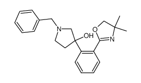 1-benzyl-3-[2-(4,4-dimethyl-2-oxazolin-2-yl)phenyl]-3-hydroxypyrrolidine结构式