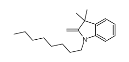 3,3-dimethyl-2-methylidene-1-octylindole Structure