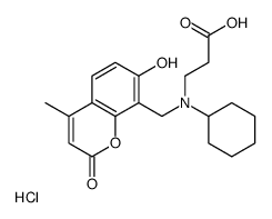 2-carboxyethyl-cyclohexyl-[(7-hydroxy-4-methyl-2-oxochromen-8-yl)methyl]azanium,chloride结构式