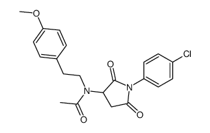 N-[1-(4-chlorophenyl)-2,5-dioxopyrrolidin-3-yl]-N-[2-(4-methoxyphenyl)ethyl]acetamide结构式