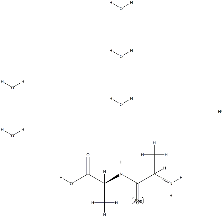 L-Alanine, L-alanyl-, conjugate monoacid, pentahydrate (9CI) structure