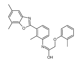 Acetamide, N-[3-(5,7-dimethyl-2-benzoxazolyl)-2-methylphenyl]-2-(2-methylphenoxy)- (9CI) Structure