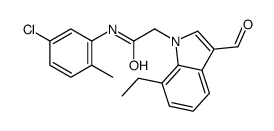 1H-Indole-1-acetamide,N-(5-chloro-2-methylphenyl)-7-ethyl-3-formyl-(9CI)结构式