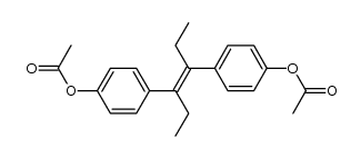 trans-[4,4'-(diethylvinylen) bis (phenyl)]diacetate Structure