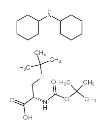 Boc-S-tert-butyl-L-cysteine dicyclohexylammonium salt structure