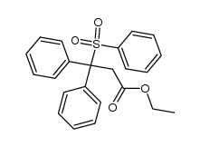 ethyl 3,3-diphenyl-3-(phenylsulfonyl)propanoate结构式