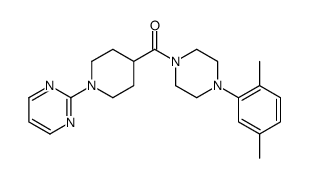 Piperazine, 1-(2,5-dimethylphenyl)-4-[[1-(2-pyrimidinyl)-4-piperidinyl]carbonyl]- (9CI) structure