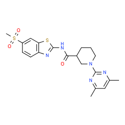 3-Piperidinecarboxamide,1-(4,6-dimethyl-2-pyrimidinyl)-N-[6-(methylsulfonyl)-2-benzothiazolyl]-(9CI) structure