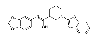 3-Piperidinecarboxamide,N-1,3-benzodioxol-5-yl-1-(2-benzothiazolyl)-(9CI) picture