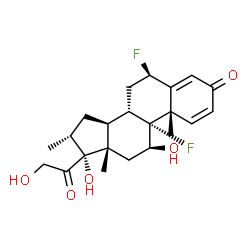 6beta,9-difluoro-11beta,17,21-trihydroxy-16alpha-methylpregna-1,4-diene-3,20-dione结构式