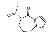 5-acetyl-7,8-dihydro-6H-thieno[3,2-c]azepin-4-one结构式