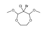 6-bromo-6-chloro-5,7-dimethoxy-1,4-dioxepane Structure