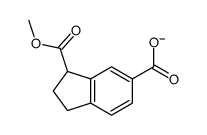 3-methoxycarbonyl-2,3-dihydro-1H-indene-5-carboxylate结构式