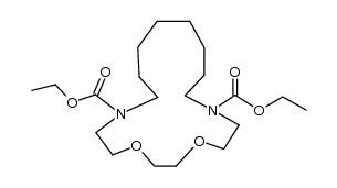 1,4-dioxa-7,16-diaza-cyclooctadecane-7,16-dicarboxylic acid diethyl ester结构式