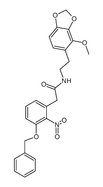 2-(3-benzyloxy-2-nitro-phenyl)-N-[2-(4-methoxy-benzo[1,3]dioxol-5-yl)-ethyl]-acetamide Structure