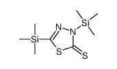 3,5-bis(trimethylsilyl)-1,3,4-thiadiazole-2-thione Structure