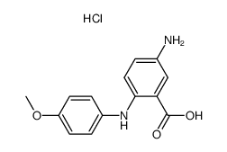 5-amino-2-p-anisidino-benzoic acid , hydrochloride Structure