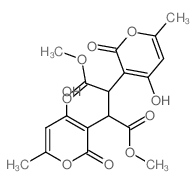 dimethyl 2,3-bis(2-hydroxy-6-methyl-4-oxo-pyran-3-yl)butanedioate结构式