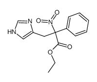 3-(1(2)H-imidazol-4-yl)-2-nitro-2-phenyl-propionic acid ethyl ester结构式