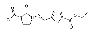 5-[(3-chlorocarbonyl-2-oxo-imidazolidin-1-ylimino)-methyl]-furan-2-carboxylic acid ethyl ester结构式