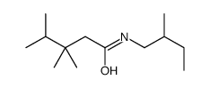 3,3,4-trimethyl-N-(2-methylbutyl)pentanamide结构式