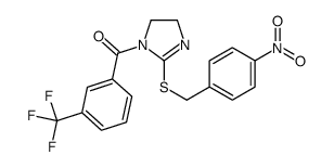 [2-[(4-nitrophenyl)methylsulfanyl]-4,5-dihydroimidazol-1-yl]-[3-(trifluoromethyl)phenyl]methanone Structure