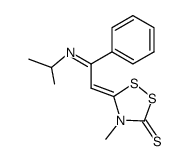 5-(2-isopropylimino-2-phenyl-ethylidene)-4-methyl-[1,2,4]dithiazolidine-3-thione结构式