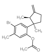 [4-bromo-2-[(1R,2S)-1,2-dimethyl-3-methylidenecyclopentyl]-5-methylphenyl] acetate Structure
