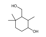 3-(hydroxymethyl)-2,4,4-trimethylcyclohexan-1-ol结构式