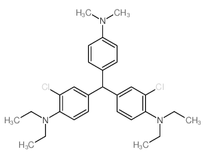 Benzenamine,4,4'-[[4-(dimethylamino)phenyl]methylene]bis[2-chloro-N,N-diethyl-结构式