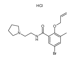 N(2'-pyrrolidino-ethyl)-2-allyloxy-5-bromo-3-methyl benzamide hydrochloride Structure