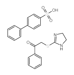 2-(4,5-dihydro-1H-imidazol-2-ylsulfanyl)-1-phenyl-ethanone; 4-phenylbenzenesulfonic acid picture