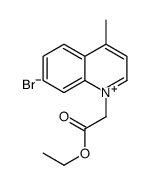 ethyl 2-(4-methylquinolin-1-ium-1-yl)acetate,bromide Structure