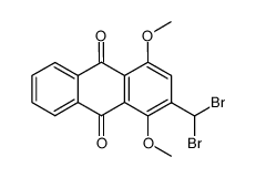 2-(dibromomethyl)-1,4-dimethoxyanthracene-9,10-dione结构式